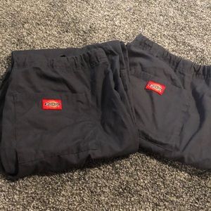 2 pair - dickies unisex scrubs charcoal L